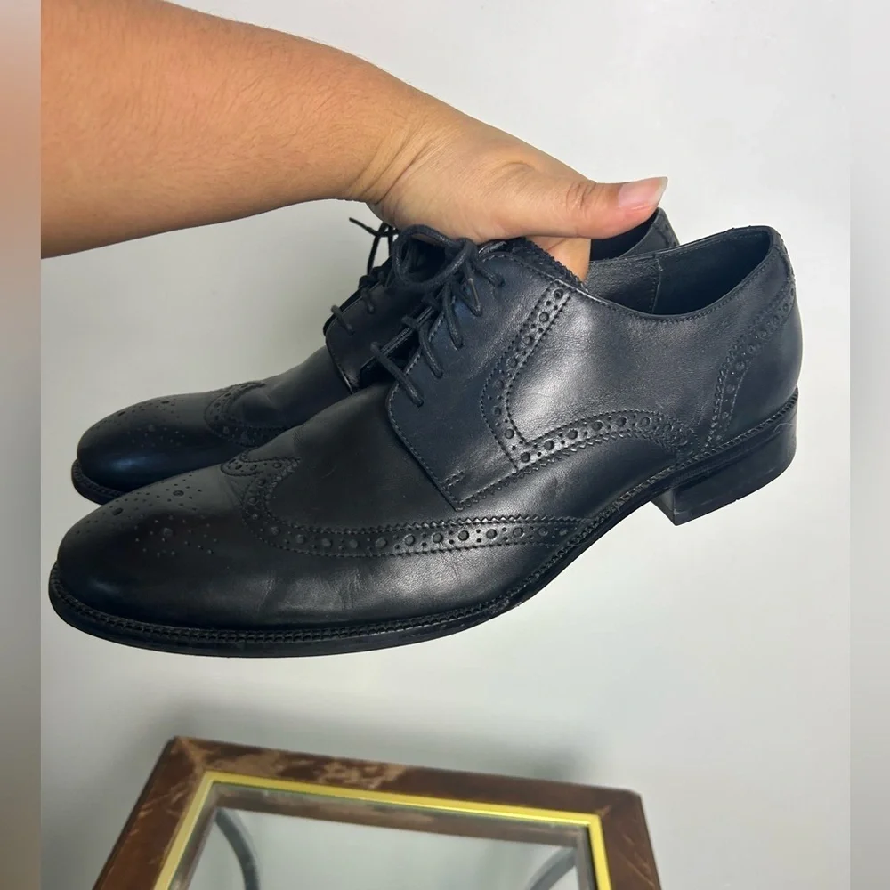 Cole Haan‎ Oxfords Formal Mens Shoes Black Size 10W Comfortable Laces